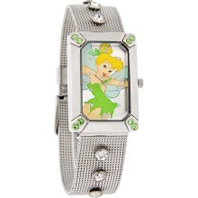 Disney Tinker Bell Ladies Green Crystal Mesh Bracelet Dress Watch TNK107