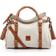 Dooney & Bourke Dillen with Tan trim Small Satchel Handbags