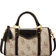 Dooney And Bourke Signature Jq742bl Barrel Pocket Satchel Black Handbag