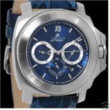 Duboule Greenwich Mens Automatic Watch Blue Leather