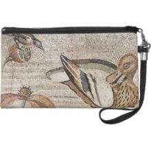 Duck and bird, Nile mosaic, House of the Faun Wristlet Purse