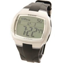 Dunlop DUN-1G01 - Dunlop Men Digital Chronograph Watch, Black Dial Details And Rubber Band.