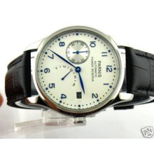 E134,parnis Luxury Power Reserve Men 43mm Automatic Watch