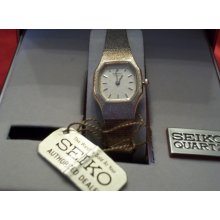 Elegant! Ladies SEIKO Gold Tone Quartz Dress Bracelet Watch - Metal - Gold