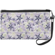 elegant modern trendy starfish pattern Wristlet Purse