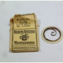 Elgin 16s Pocket Watch Main Spring Black Shield 4358a (2542-287)