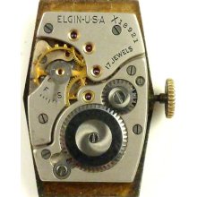 Elgin Complete Running Wristwatch Movement - Spare Parts / Repair