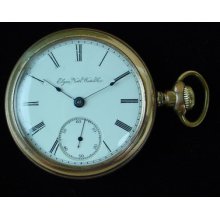 Elgin National Watch Co.antique Pocket Watch W/enamel Dial-nice