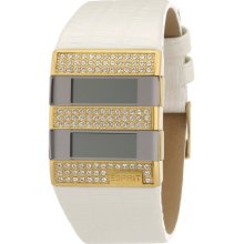 Esprit - Es100692004 - Ladies Watch - Digital Quartz - Multifunction - White Leather Strap