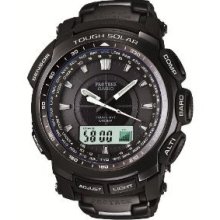 F/s Casio Protrek Black Titan Limited Tough Mvt Multiband 6 Prw-5100yt-1jf