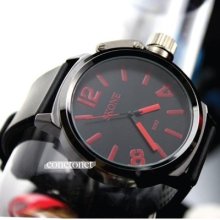Fashion Analog Unisex Quartz Hours Clock Dial Black Rubber Wrist Watch C003r