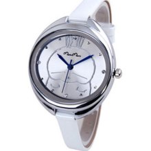 Fashion Cute Girls Watches Crystal Dial Leather Band Quartz 91003