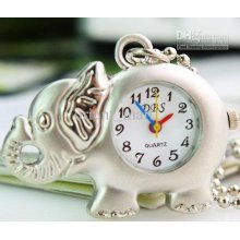 Fashion Design Elephant Pocket Watch Chain For Men Ladies Gift Steel