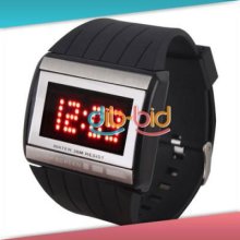 Fashion Sports Digital Led Touch Screen Date Black Rubber Wrist Watch 15