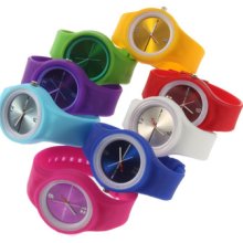 Fashion Unisex Gift Women Men Lady Candy Jelly Sport Buckle Design Wrist Watch