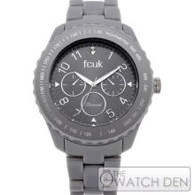Fcuk - Ladies Grey Resin Diamond Indigo Watch - Fc1139gu
