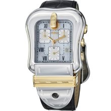 Fendi Watches Women's Fendi B. Mother of Pearl Dial Black Calfskin Bl