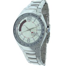 Fila Fa0846-11 Men's Three-hands Ultra Piatto Stainless Steel Watch