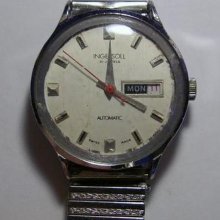 For Spares: Rare Ingersoll Men`s 21 Jewels Automatic Vintage Watch Swiss Made â€“