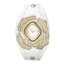 Fossil Es2822 Cuff White Dial Leather Womens Watch