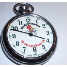Free worldwide shipping. Vintage WOODY WOODPECKER pocket watch