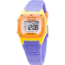 Freestyle Unisex Shark Classic Digital Plastic Watch - Pink Rubber Strap - Yellow Dial - 101809
