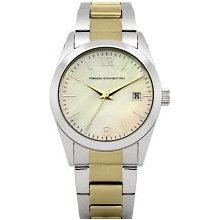 French Connection Women's Quartz Watch With Mother Of Pearl Dial Analogue Display And Silver Stainless Steel Bracelet Fc11126gs