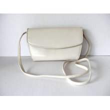 Frenchy of California Cross Body Bag // Small Bone White Leather