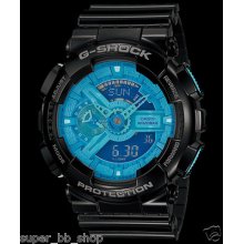 Ga-110b-1a2 Blue Genuine Casio Watch G-shock Black 200m Full Original Packy