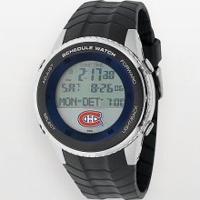 Game Time Montreal Canadiens Silver Tone Digital Schedule Watch -