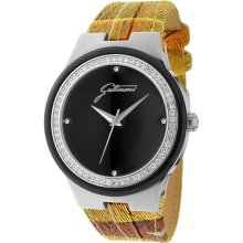 Gattinoni Italy Women's Planetarium Designed Leather Zircon Watch