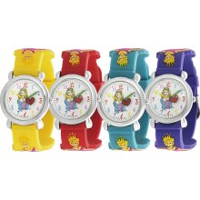 Geneva Platinum Kid's Princess Design Silicone Watch (Purple)