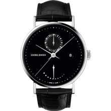 Georg Jensen Men's Watch Automatic 308 - Black Dial - Koppel