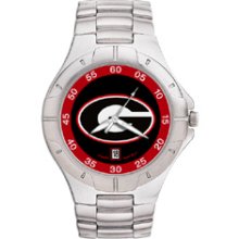 Georgia Bulldogs Mens Stainless Pro II Watch