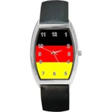 Germany Flag Mens Barrel Watch Personalized Photo