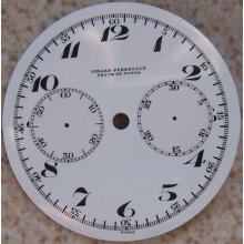 Girard Perregaux Pocket Watch Chronograph Enamel Dial 42,5 Mm. In Diameter