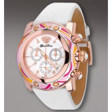 Glam Rock 46mm Smalto Chronograph Watch, Pink