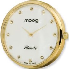 Gold-tone Pol. Stainless Steel MOP Dial All Crystal Mrkrs Watch Only