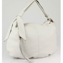 Gucci White Leather Jungle Large Hobo Bag