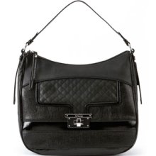 Guess Seaside Black Faux Leather Hobo Bag ...