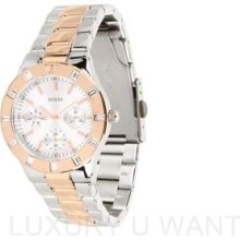 Guess U12649l1 High Shine Two-tone Stainless Steel Feminine Ladies Watch