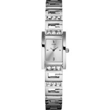 Guess U85108l1 Womens Crystal Dial Stainless Steel Link Silver Watch
