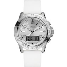 Guess Watch Ladies White Rubber