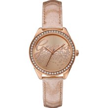 Guess Watch Little Party Girl Rose Gold Cz Ladies W)161l1 Bracelet Gift
