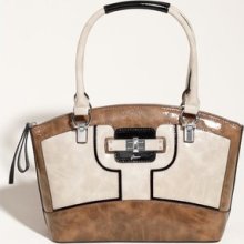 Guess Whitney Satchel Bag - Stone Multi