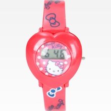 Hello Kitty Digital Wristwatch: Red Bow