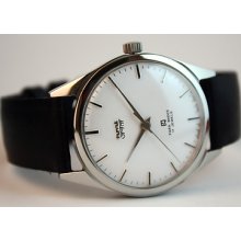 Hmt White Janata Hand Wind Silver Indices17j Watch Mechanical India 1 Yr Warrant