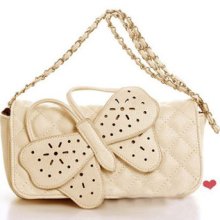 Hot Fashion Women Butterfly Bow-knot Clutch Chain Purse Handbag Shoulder Bag Pke