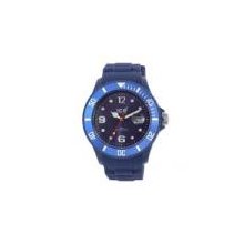 Ice SIMNBS10 Slim Winter 11 Midnight Big Blue Dial and Silicone Strap Calander WR 5 ATM