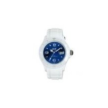 Ice SIWBUS10 Ice White Dark Blue Unisex Blue Dial White Silicone Strap Calander WR 5 ATM